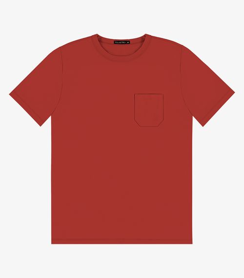 Camiseta Masculina em Meia Malha Diametro Vermelho