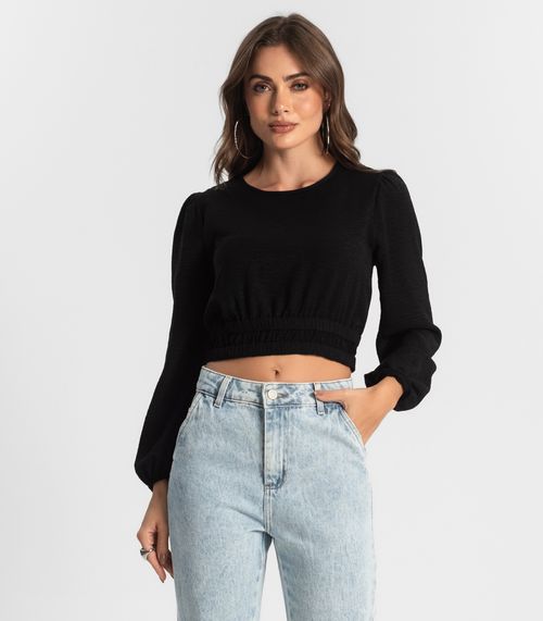 Blusa Feminina Manga Longa Endless Preto