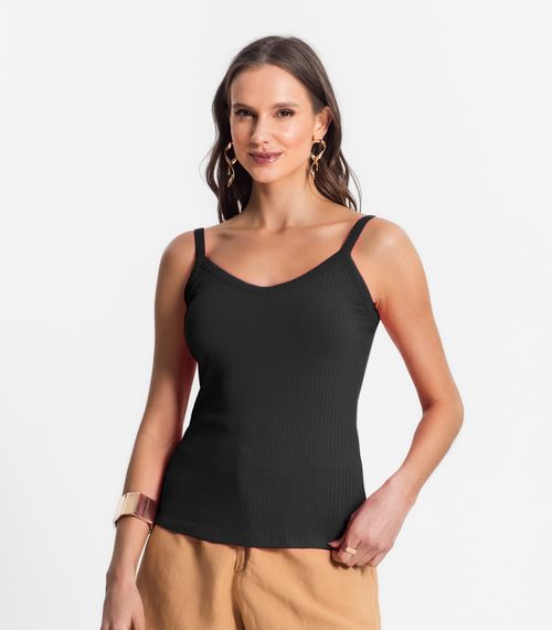 Blusa de Alça Feminina Select Preto