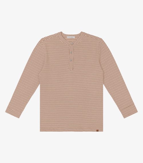 Camiseta Infantil Menino Manga Longa Trick Nick Marrom