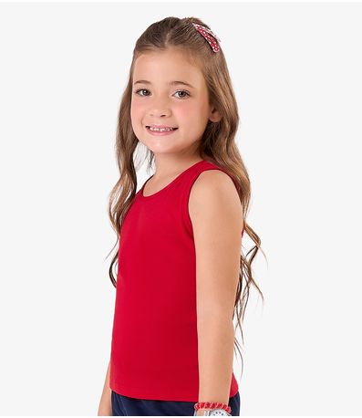 Regata Básica Infantil Feminina Rovi Kids Vermelho