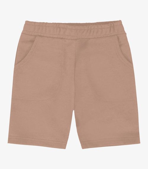 Bermuda Infantil Menino Em Moletom Rovi Kids Marrom
