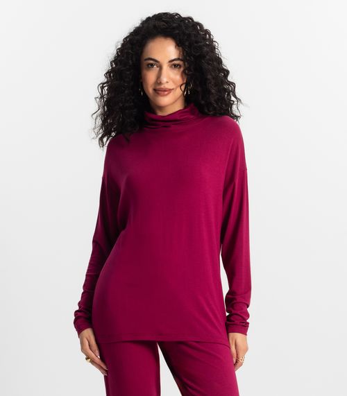Blusa Manga Longa Feminino Rovitex Vermelho