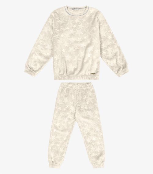 Conjunto Blusão Com Calça Pelo Star Trick Nick Bege