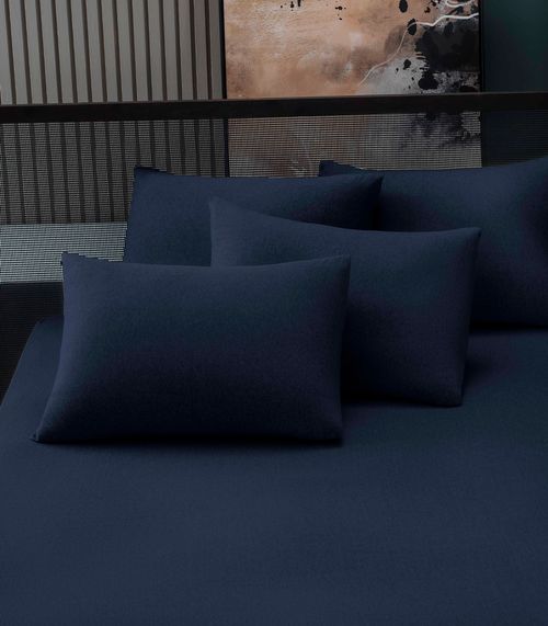 Lençol Avulso Liso Solteiro Fusion Vivaldi Azul