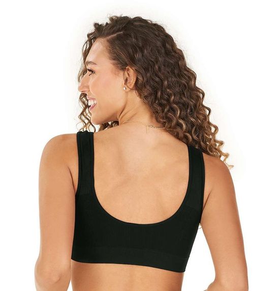 Top Com Alça Larga Sem Costura Zee Rucci Preto