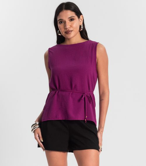 Regata Feminina com Amarração Rovitex Roxo
