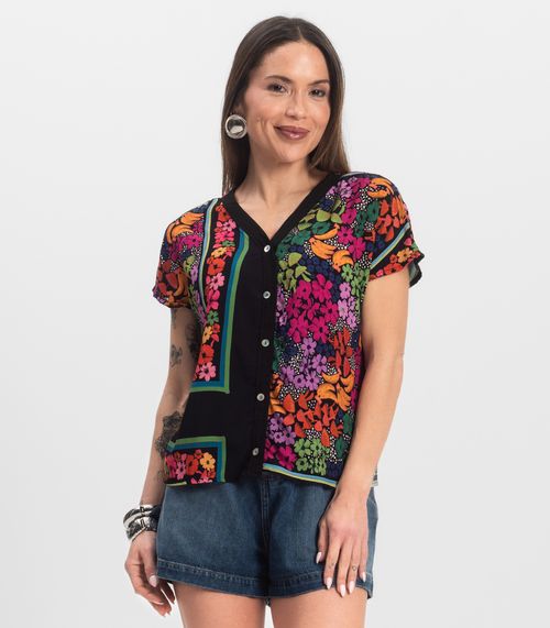 Blusa Feminina Estampada Infinita Cor Rosa