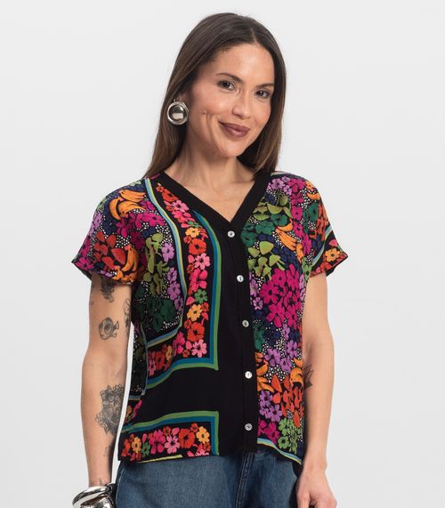 Blusa Feminina Estampada Infinita Cor Rosa