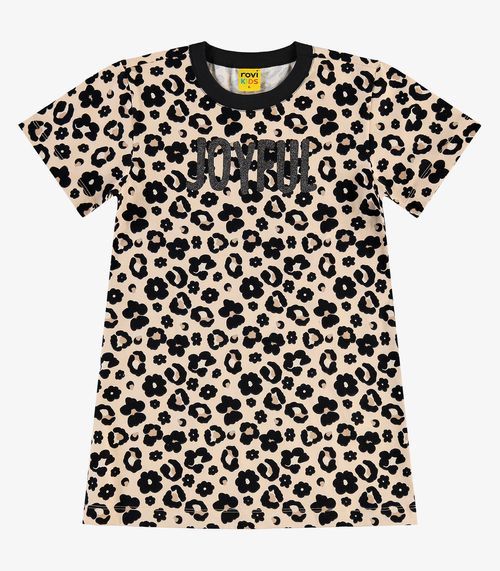 Vestido Infantil em Meia Malha Rovi Kids Rosa