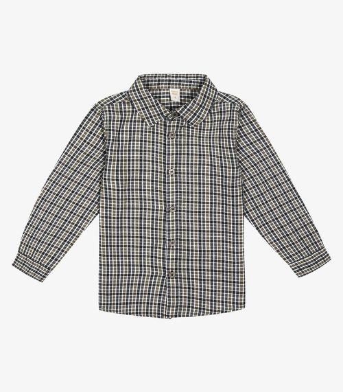 Camisa Infantil Masculina Xadrez Trick Nick Verde