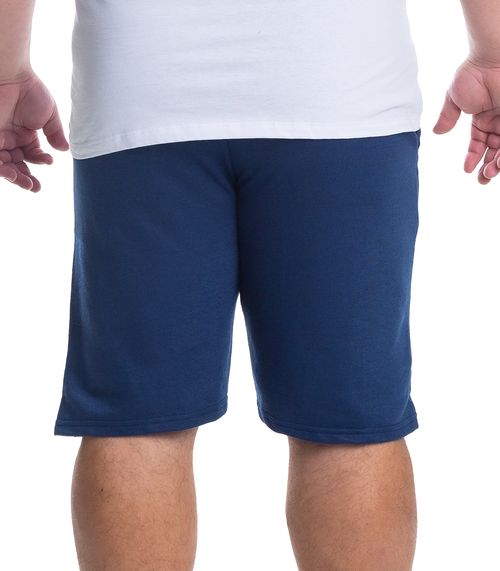 Bermuda Masculina Moletom Plus Size Select Azul