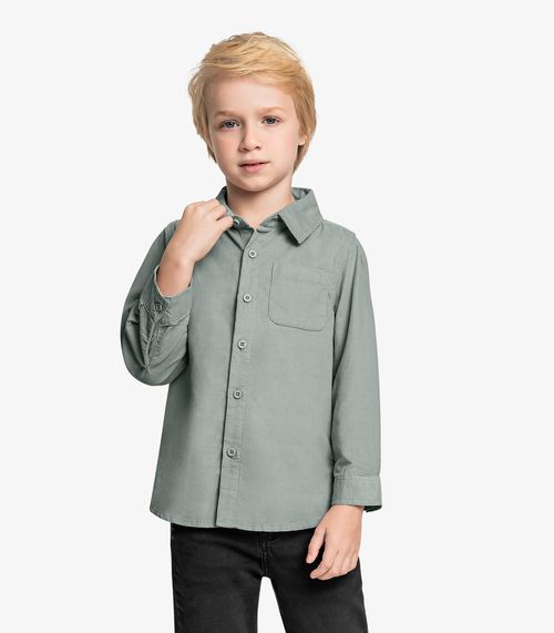 Camisa Polo Infantil Manga Longa trick Nick Cinza