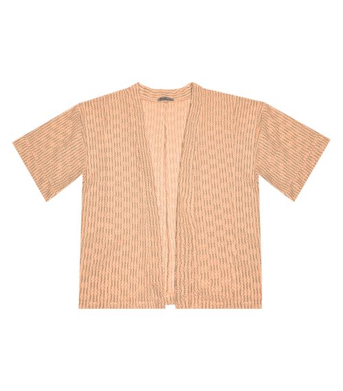 Kimono Feminino Plus Size Em Tricot Secret Glam Laranja