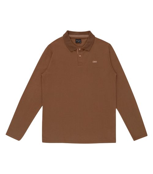 Polo Manga Longa Masculina Diametro Marrom