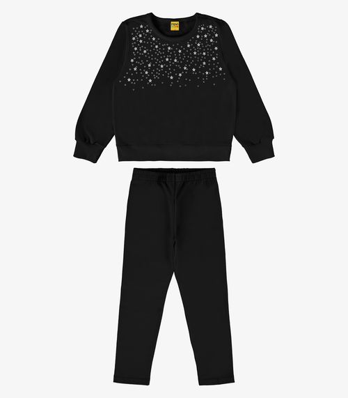 Conjunto Infantil Blusão Com Legging Rovi Kids Preto
