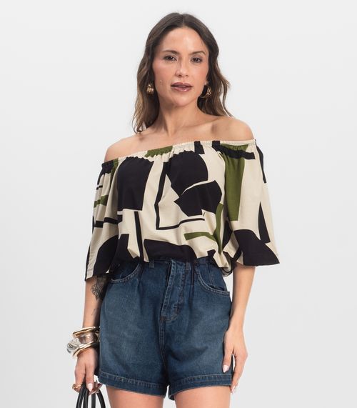 Blusa Feminina Ciganinha Infinita Cor Preto