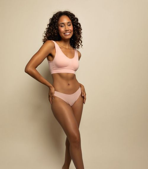 Calcinha Tanga Corte A Laser Basic Pro Rosa