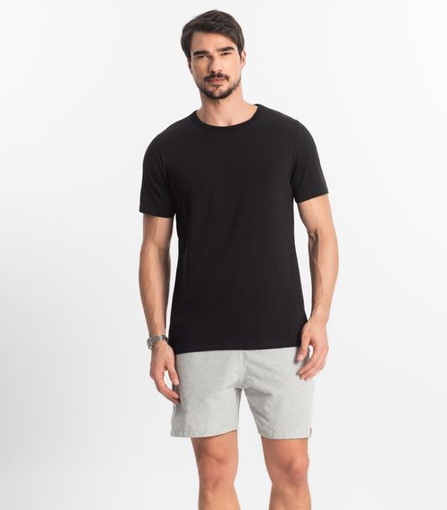 Bermuda Masculina Sarja Elástico E Bolsos Shift Cinza