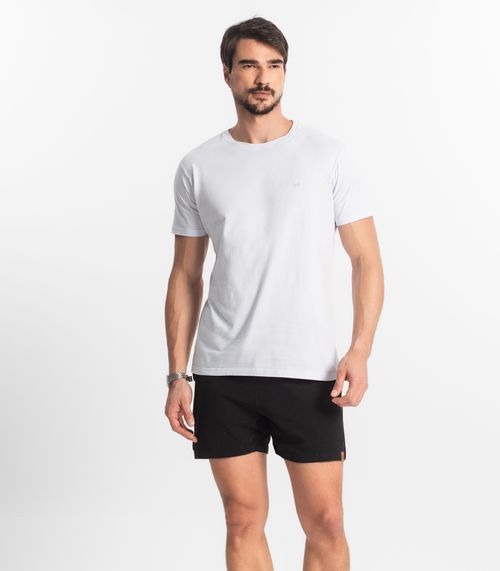 Bermuda Masculina Sarja Elástico E Bolsos Shift Preto