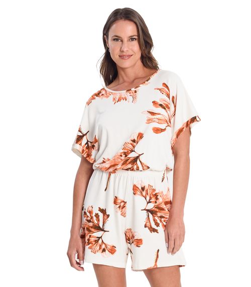 Macaquinho Feminino Infinita Cor Laranja