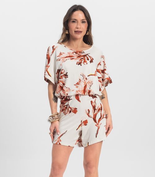 Macaquinho Feminino Infinita Cor Laranja