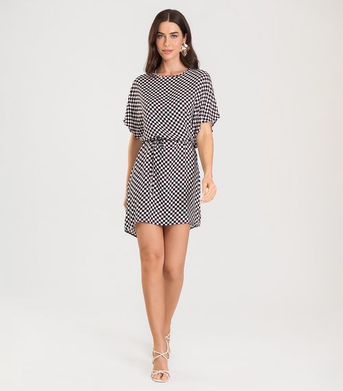 Vestido Feminino Estampado Infinita Cor Preto