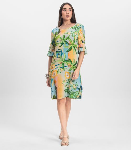 Vestido Feminino Estampado Infinita Cor Rosa