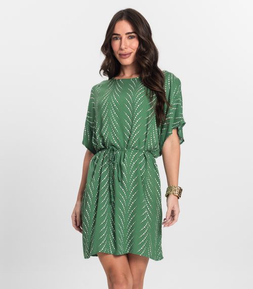 Vestido Feminino Estampado Infinita Cor Verde
