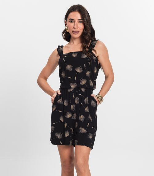 Macaquinho Feminino Curto Infinita Cor Preto