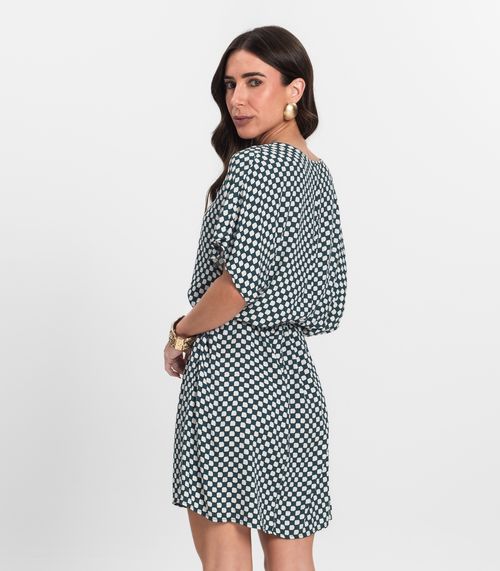 Vestido Feminino Estampado Infinita Cor Verde