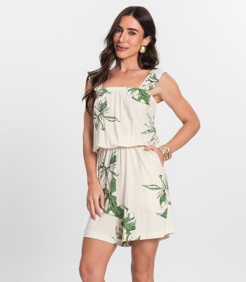 Macaquinho Feminino Curto Infinita Cor Bege