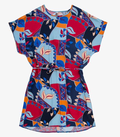 Vestido Feminino Estampado Infinita Cor Azul