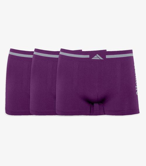 Kit 3 Cuecas Boxer Lisa Microfibra Altomax Roxo