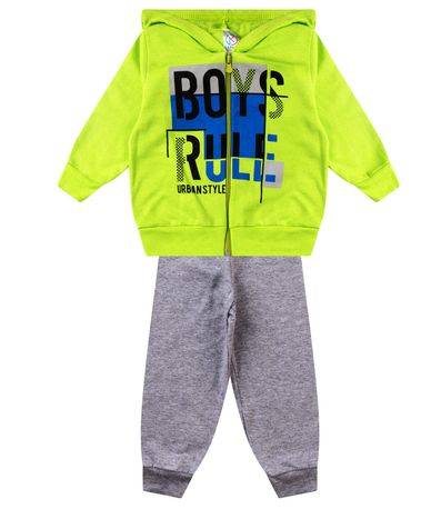 Conjunto De Moletom Infantil Menino Kappes Verde