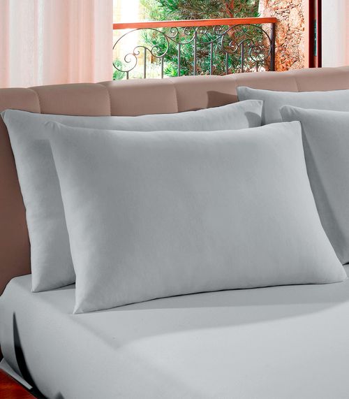 Kit 2 Fronhas Avulsas Lisas Vivaldi Cinza