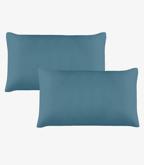 Kit 2 Fronhas Avulsas Lisas Vivaldi Azul