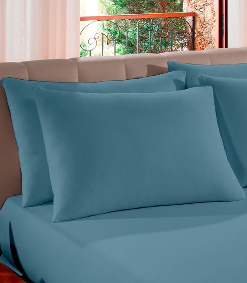 Kit 2 Fronhas Avulsas Lisas Vivaldi Azul