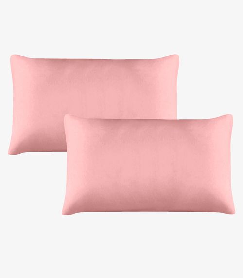 Kit 2 Fronhas Avulsas Lisas Vivaldi Rosa