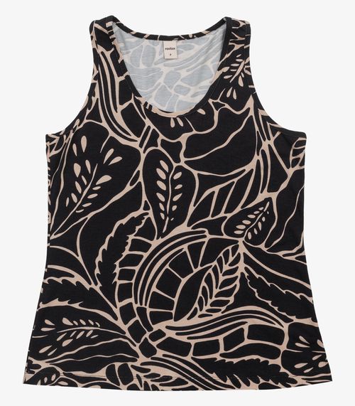 Regata Feminina Estampada Rovitex Preto