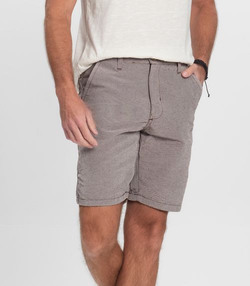 Bermuda Maculina Sarja Com Bolsos Shift Bege