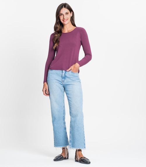 Blusa Feminina Manga Longa Rovitex Roxo