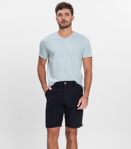 Bermuda Maculina Sarja Com Bolsos Shift Preto