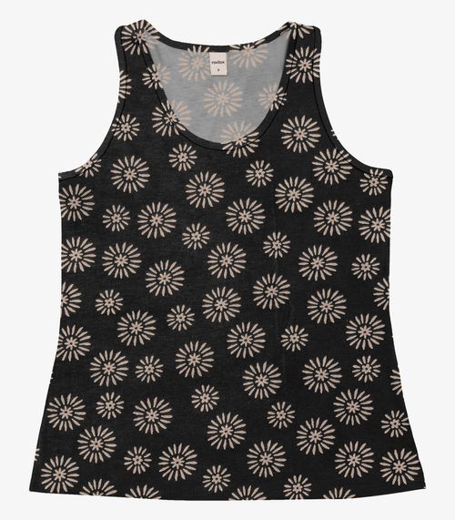 Regata Feminina Estampada Rovitex Preto