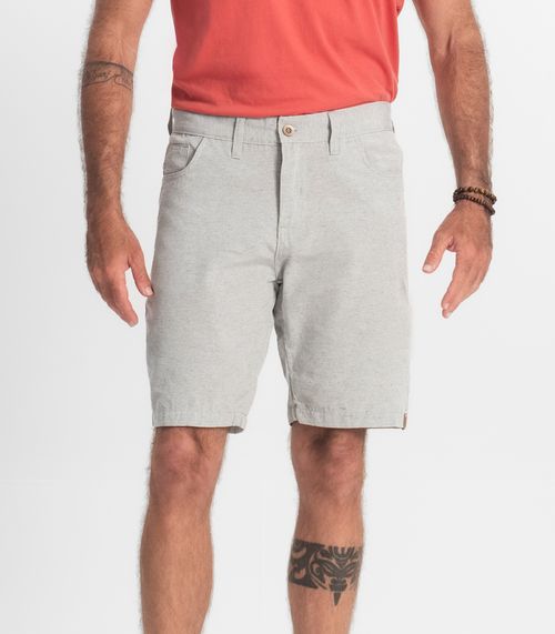 Bermuda Masculina Sarja Com Bolsos Shift Cinza