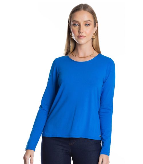 Blusa Feminina Manga Longa Rovitex Azul