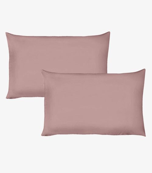 Kit 2 Fronhas Avulsas Premium Fio Penteado Lisa Vivaldi Rosa