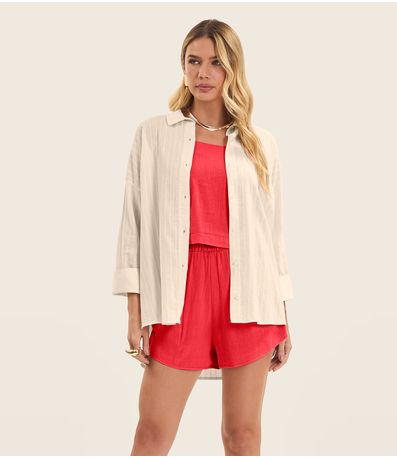 Camisa Feminina Manga Longa Endless Bege