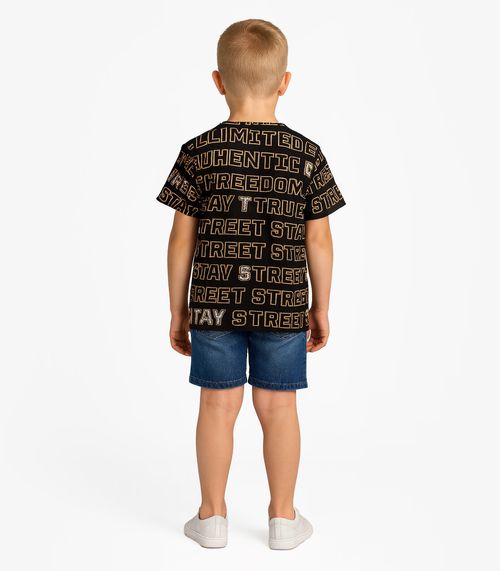 Camiseta Infantil Masculina Infinita Cor Preto