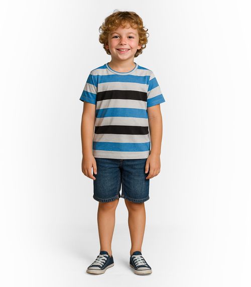 Camiseta Infantil Masculina Infinita Cor Azul